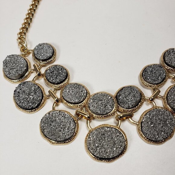 Apt. 9 Women's Stunning Dual Tone, Textured Statement Necklace - 19+2-inch - Picture 5 of 6